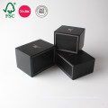 Caja de regalo de lujo de la joyería de papel negro de encargo que empaqueta el fabricante de la cartulina de China